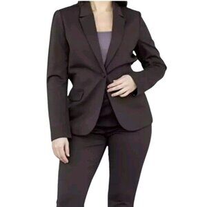 Mary Crafts Womens Black Blazer Jacket One Button Front Size 4